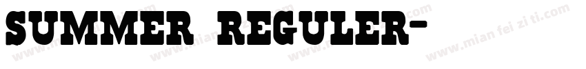 summer reguler字体转换